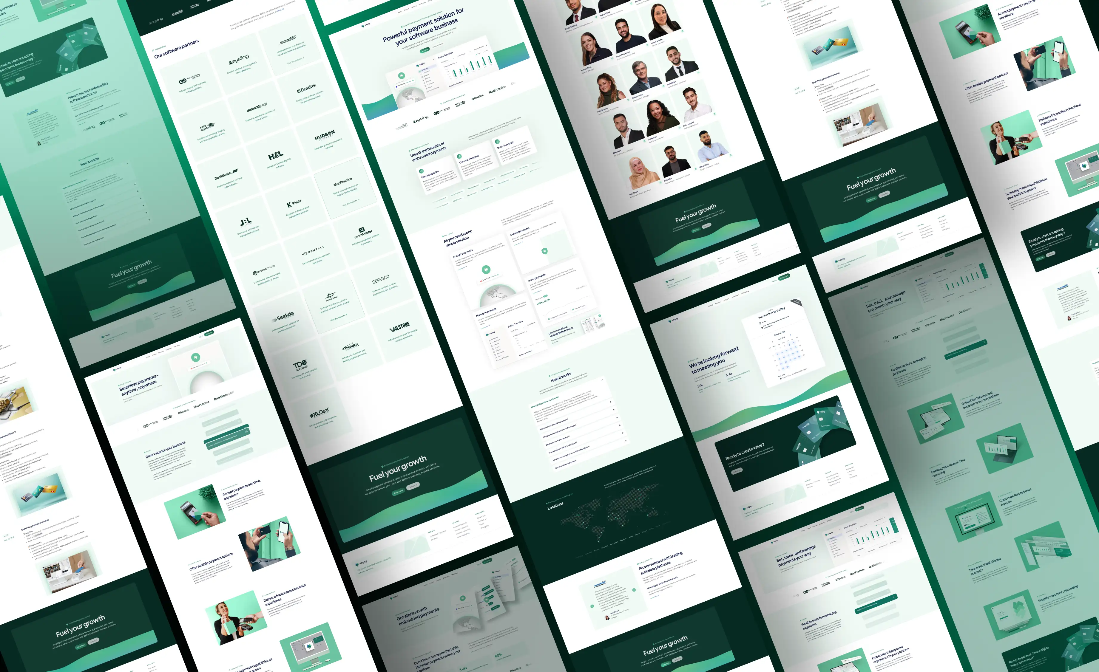 ValPay website and product system final case study mockups