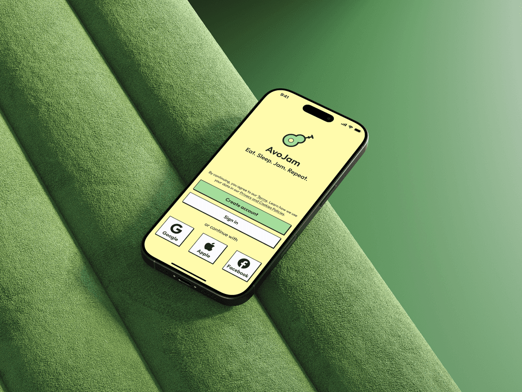 a phone with the AvoJam app