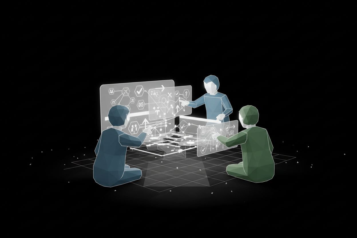 A sales and marketing team reviewing lead handoff on dashboards