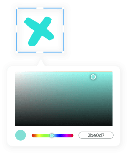 Color picker on an element