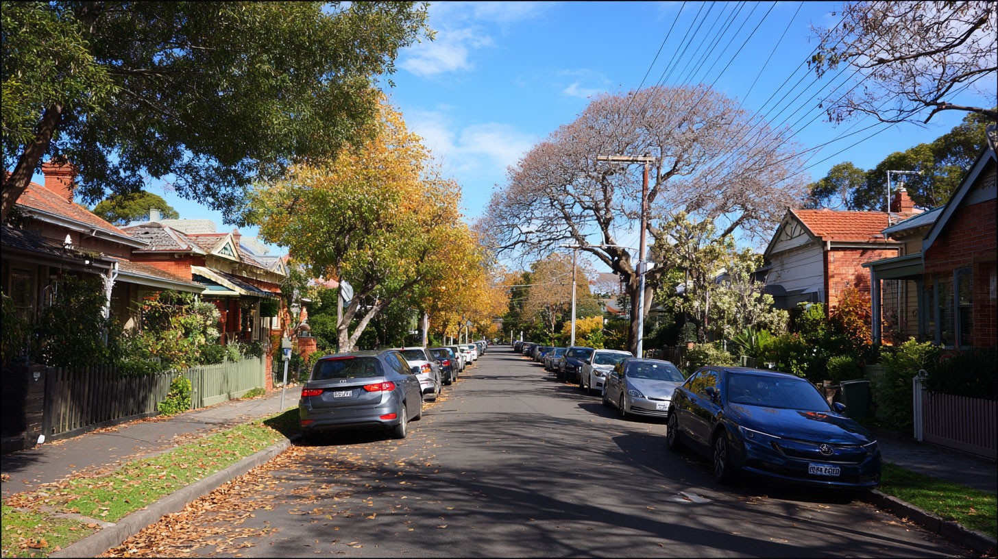 A residential street in Melbourne