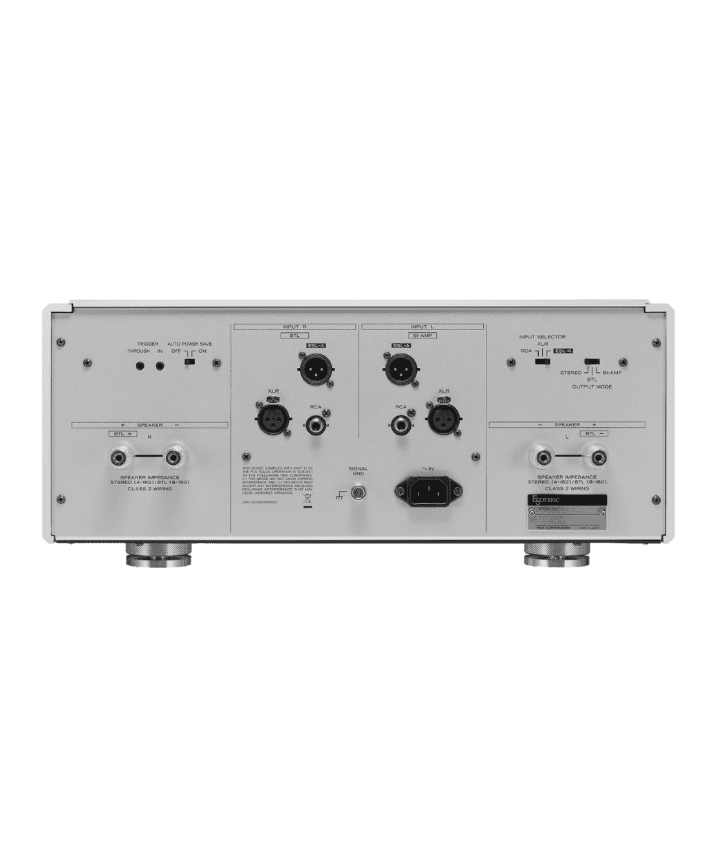 Esoteric - S05 XE - BACK PANEL - LE STUDIO HIFI