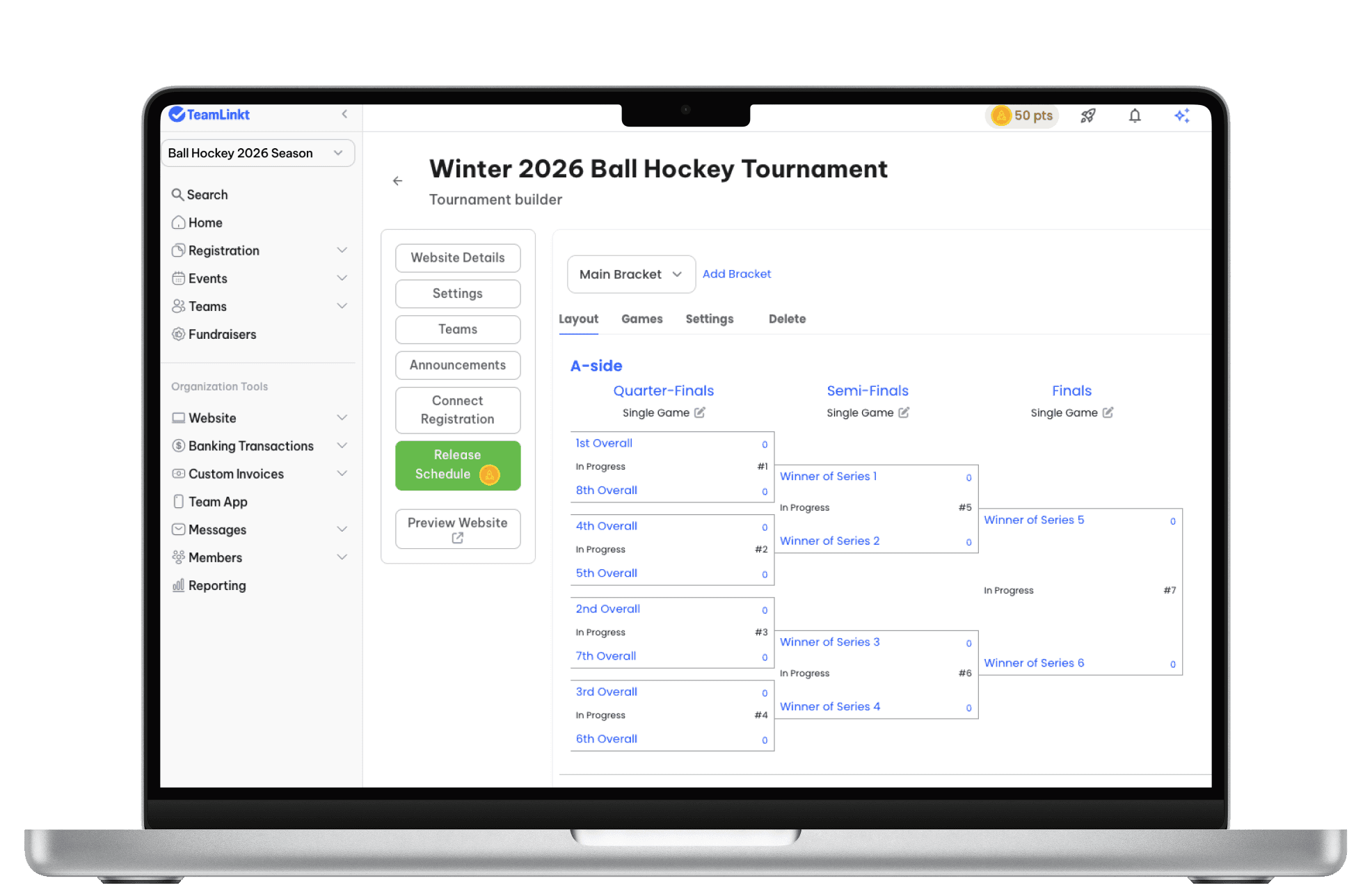 TeamLinkt's Ball Hockey Tournament Bracket