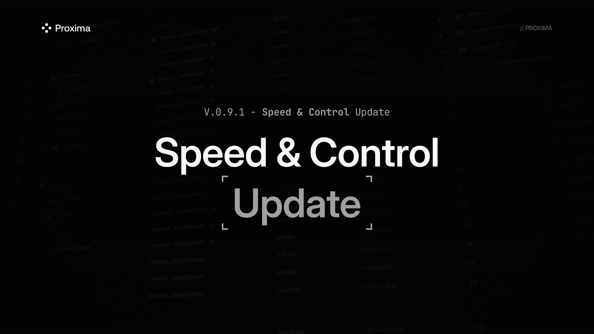 Speed & Control Update product interface preview