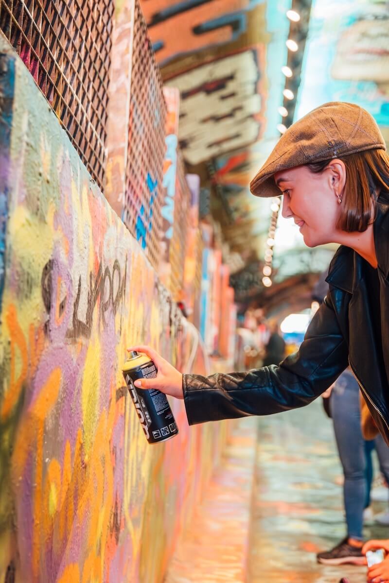 Discovering street art and trying graffiti on a London bike tour with Tally Ho 