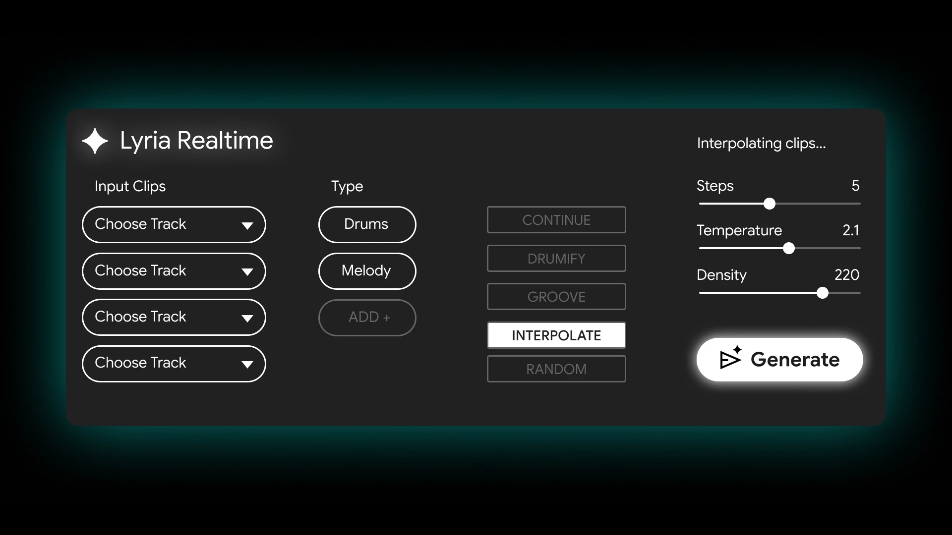 Google Lyria Product Interface