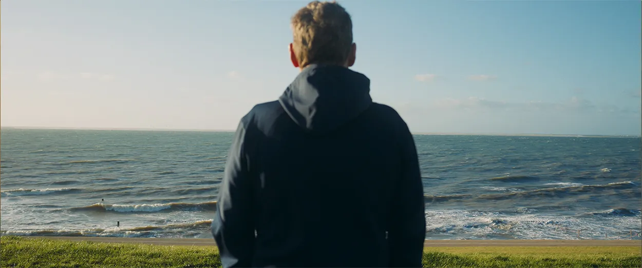 Man staring out at sea