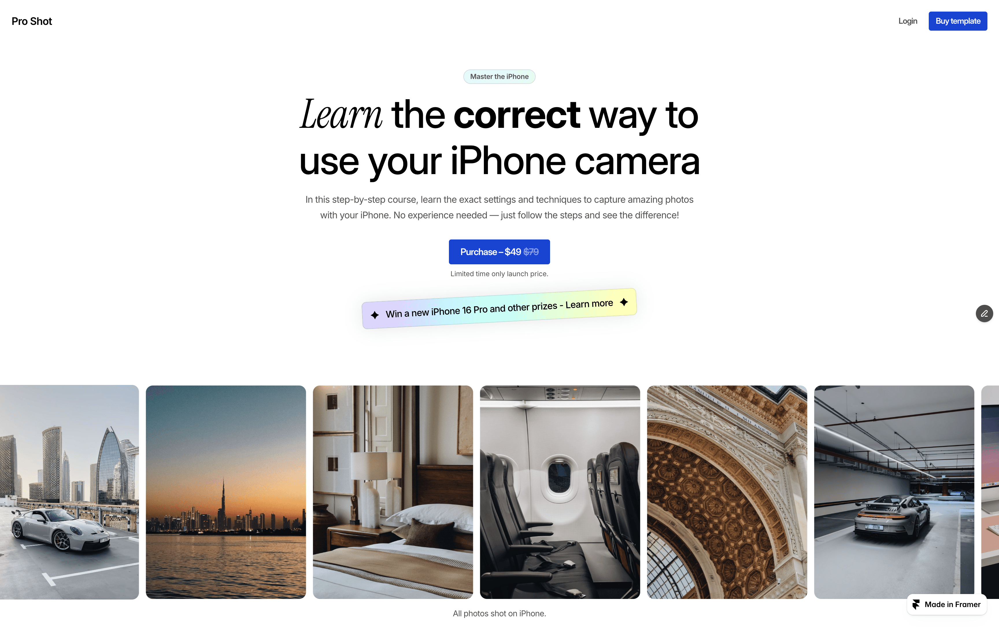 Pro Shot Framer Template