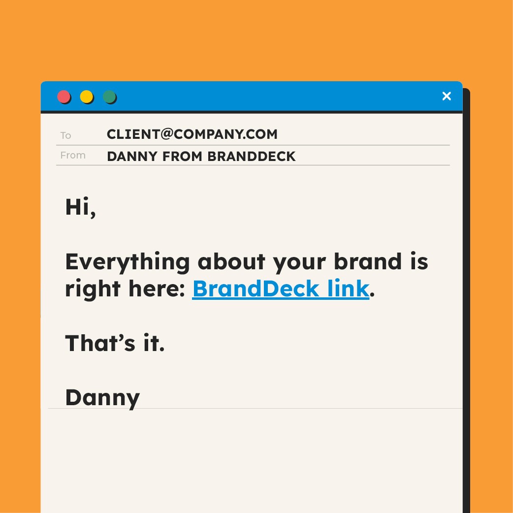 BrandDeck link in email