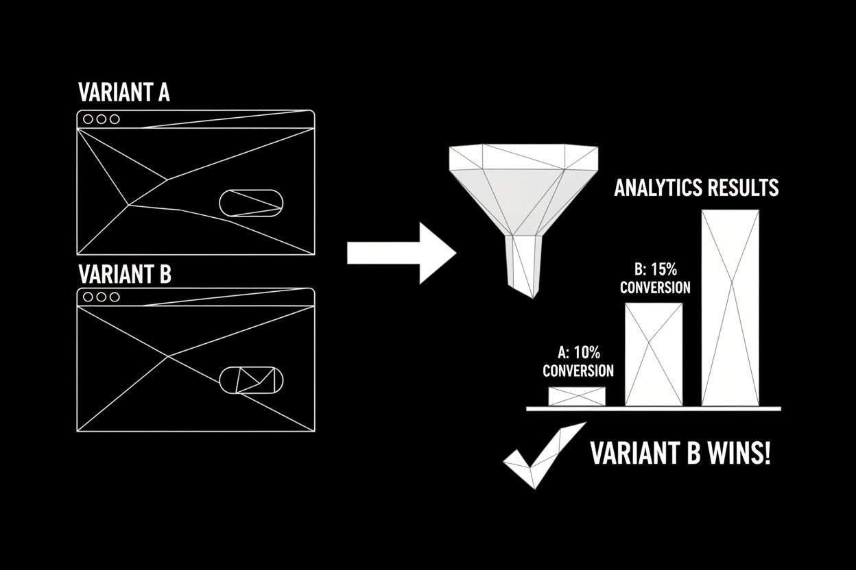 A/B testing setup with analytics