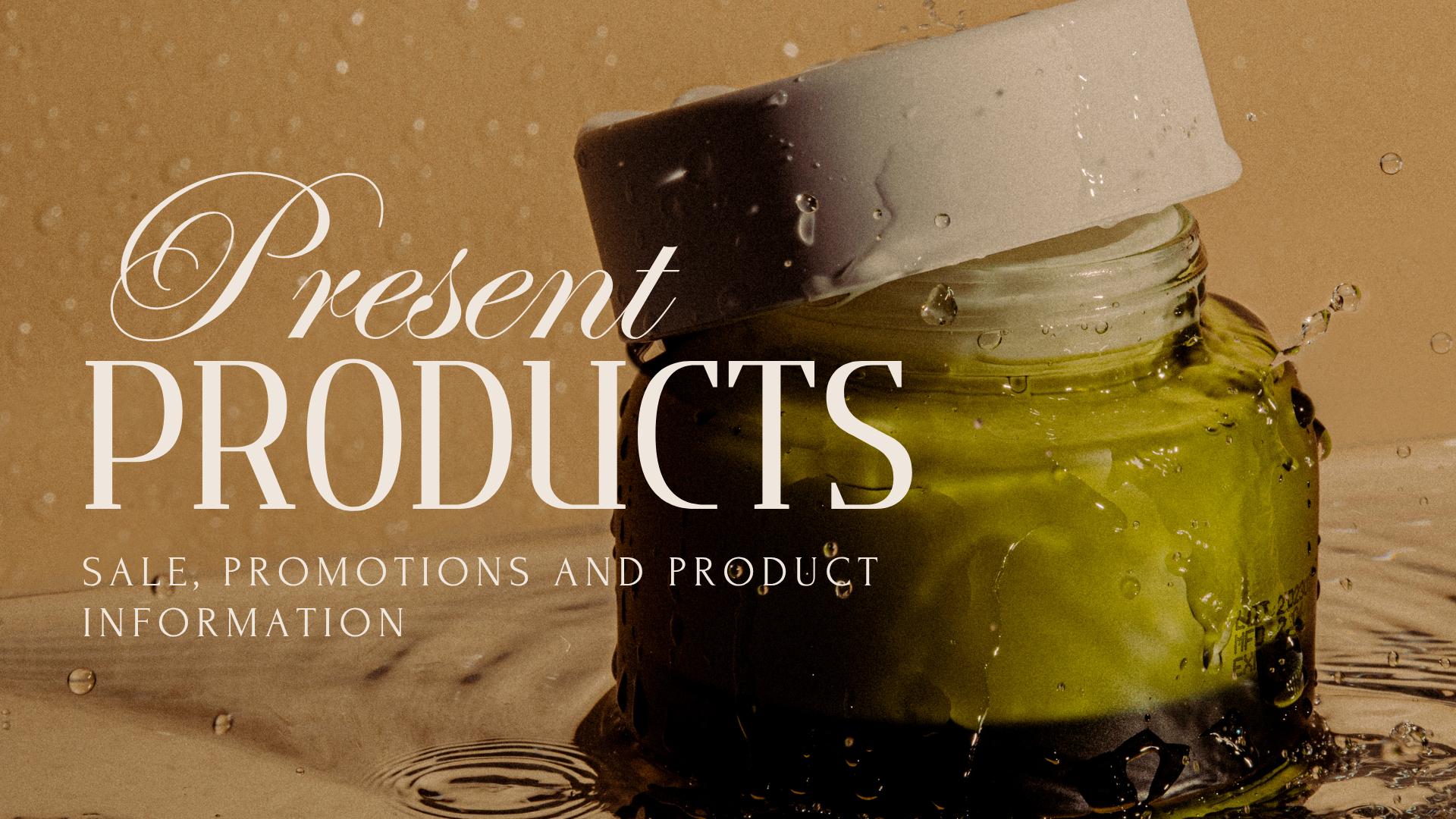 Retail digital signage template promoting products, sales and product information