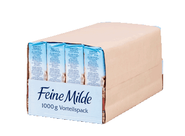 Feine Milde Milch 1000g Vorteilspackung im Karton. Lebensmittel.