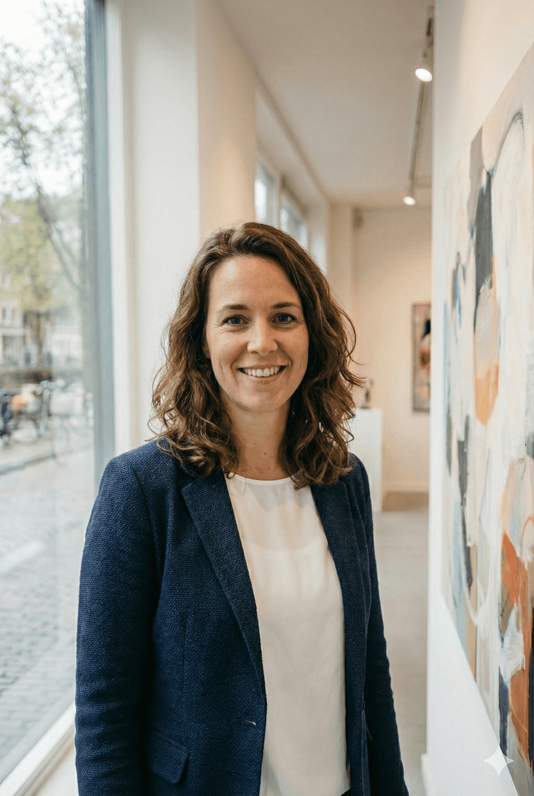 woman looking at camera