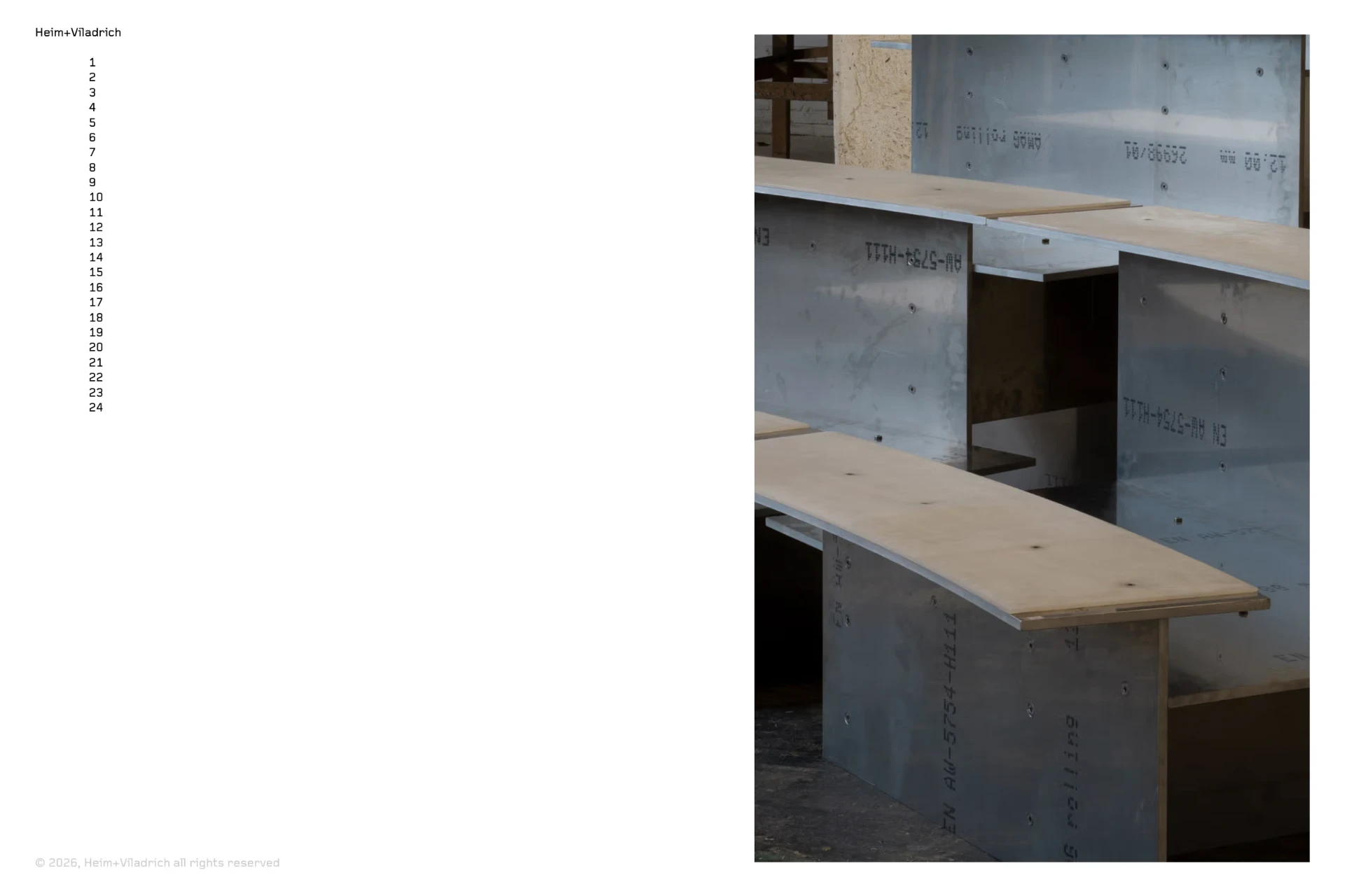 Screenshot of Heim+Viladrich website
