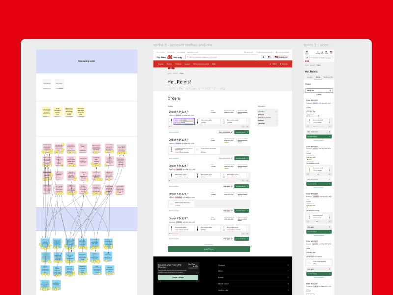tax-free.no planning and customer journey mapping and knowledge implementation into design