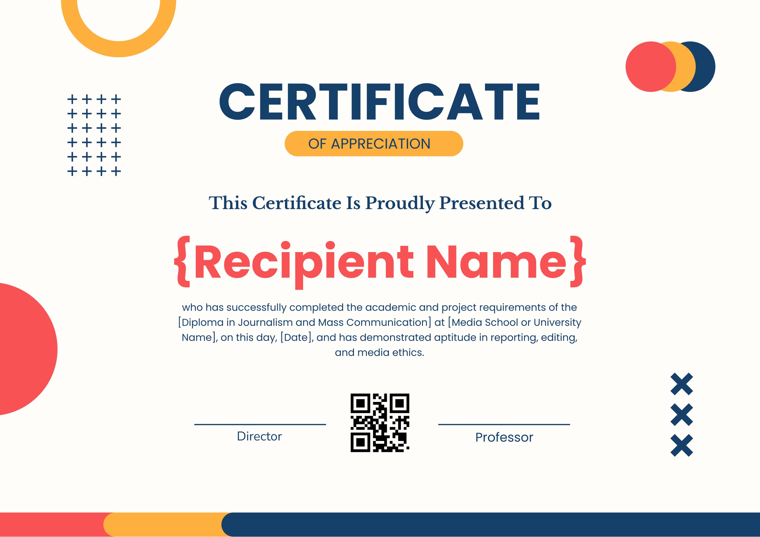 Wauld - Aesthetic and formal course certificate template