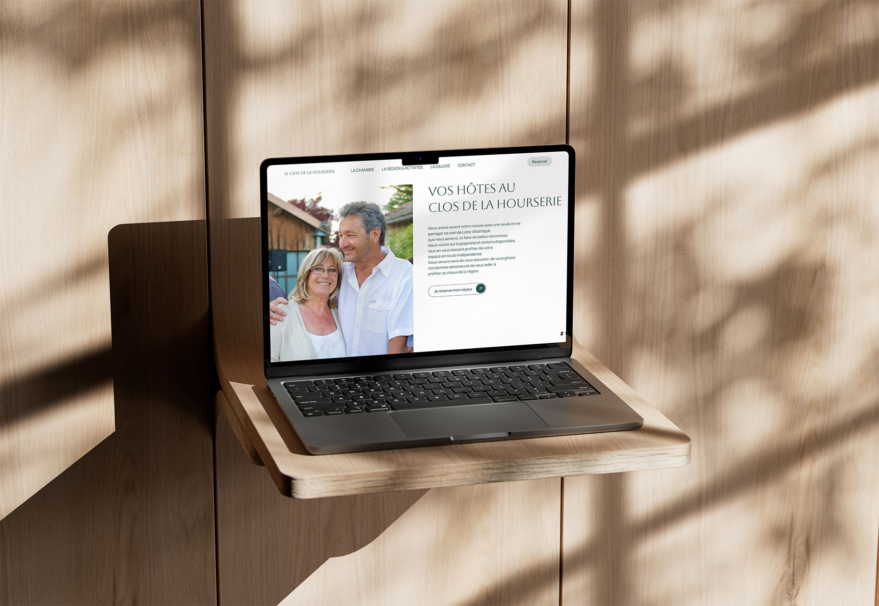 mockup du site du Clos de la Hourserie