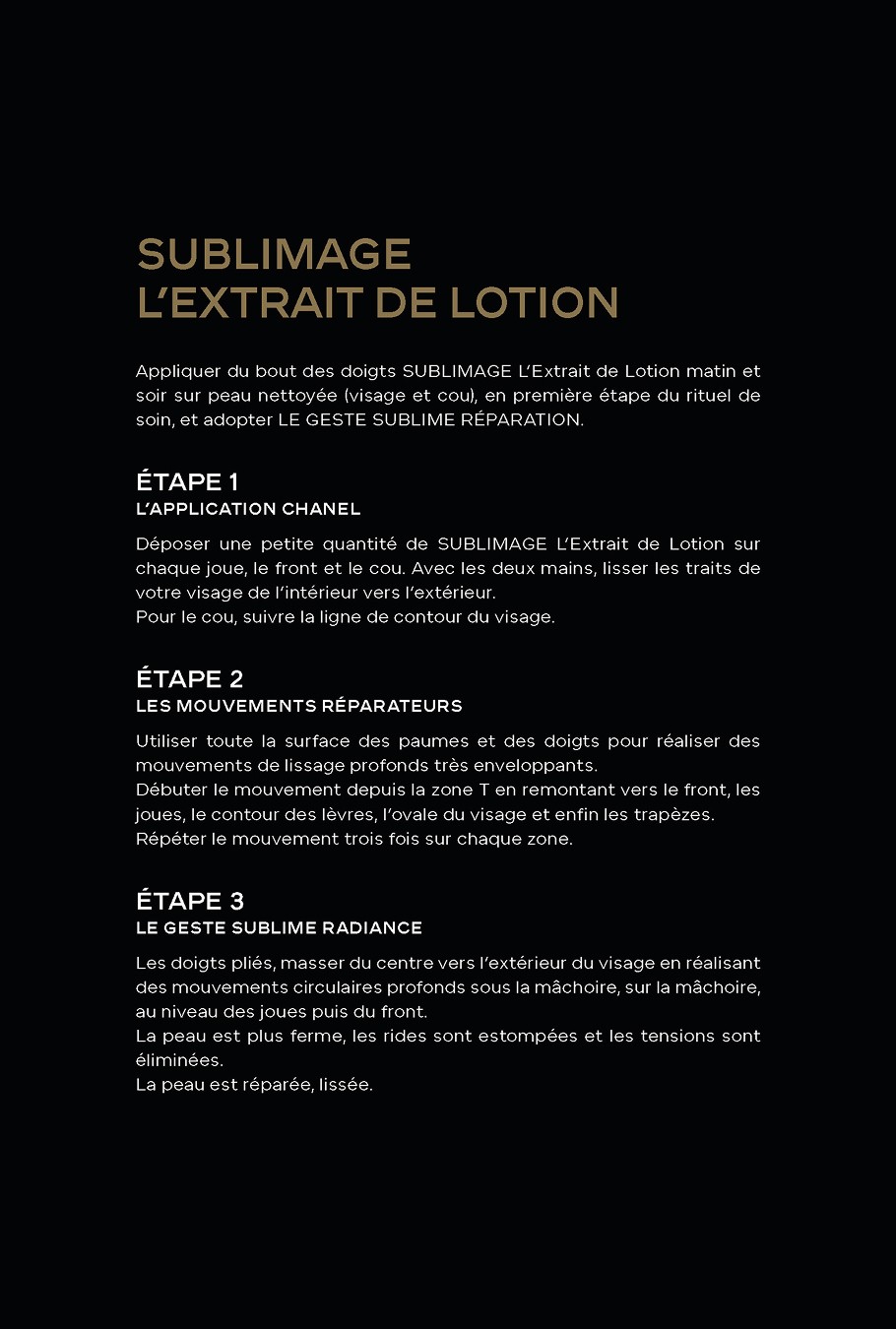 extrait d'une rédaction de texte pour chanel