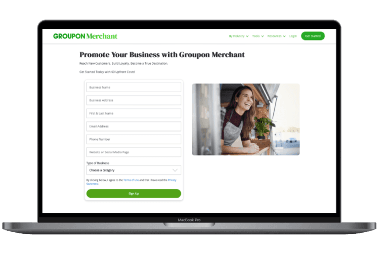 groupon registration page