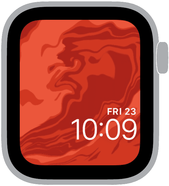 an apple watch face from the liquid collection