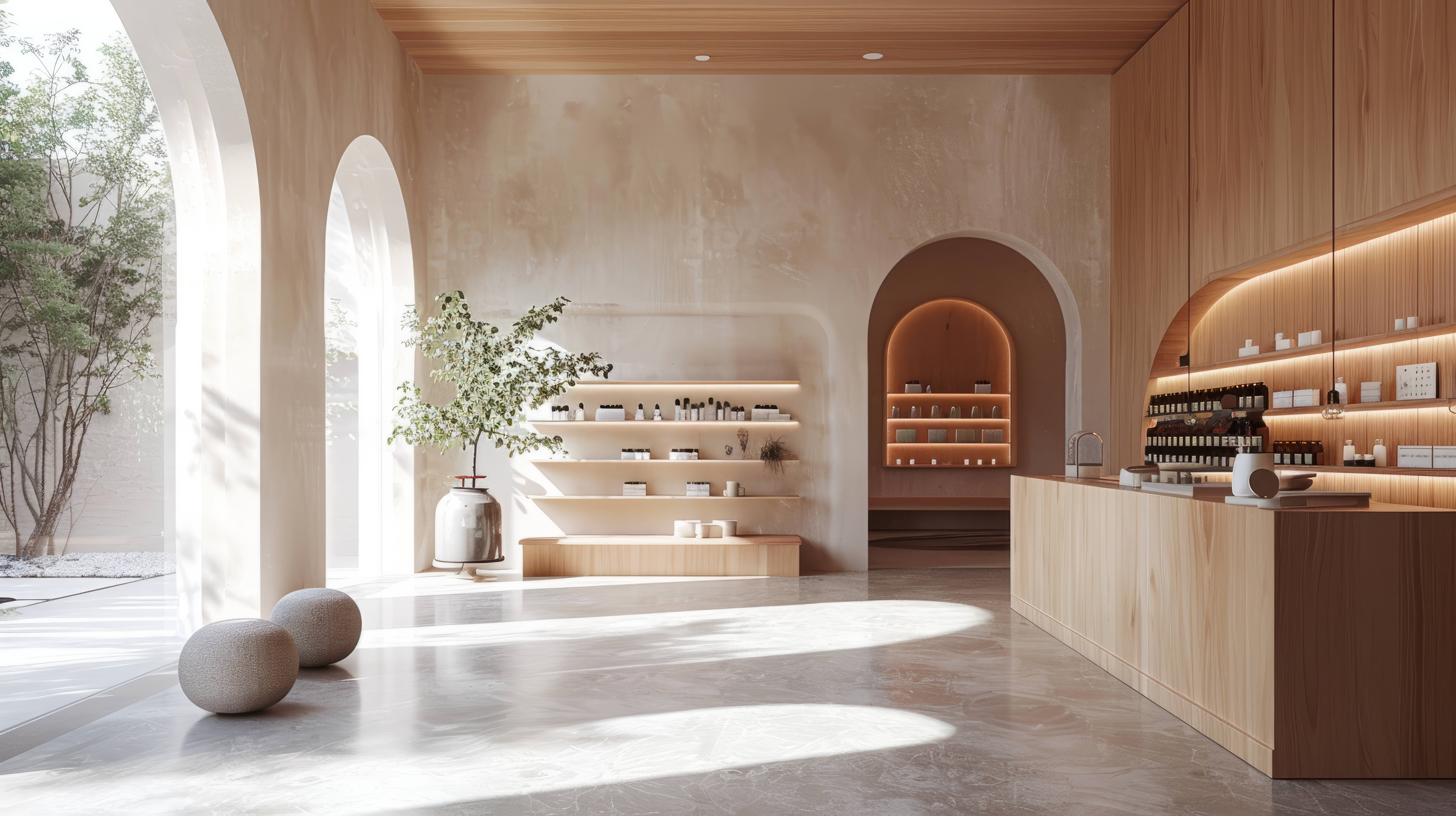香港上班族療癒需求:侘寂留白空間的美妝店Therapeutic wabi-sabi for Hong Kong workers: serene blank spaces in beauty stores