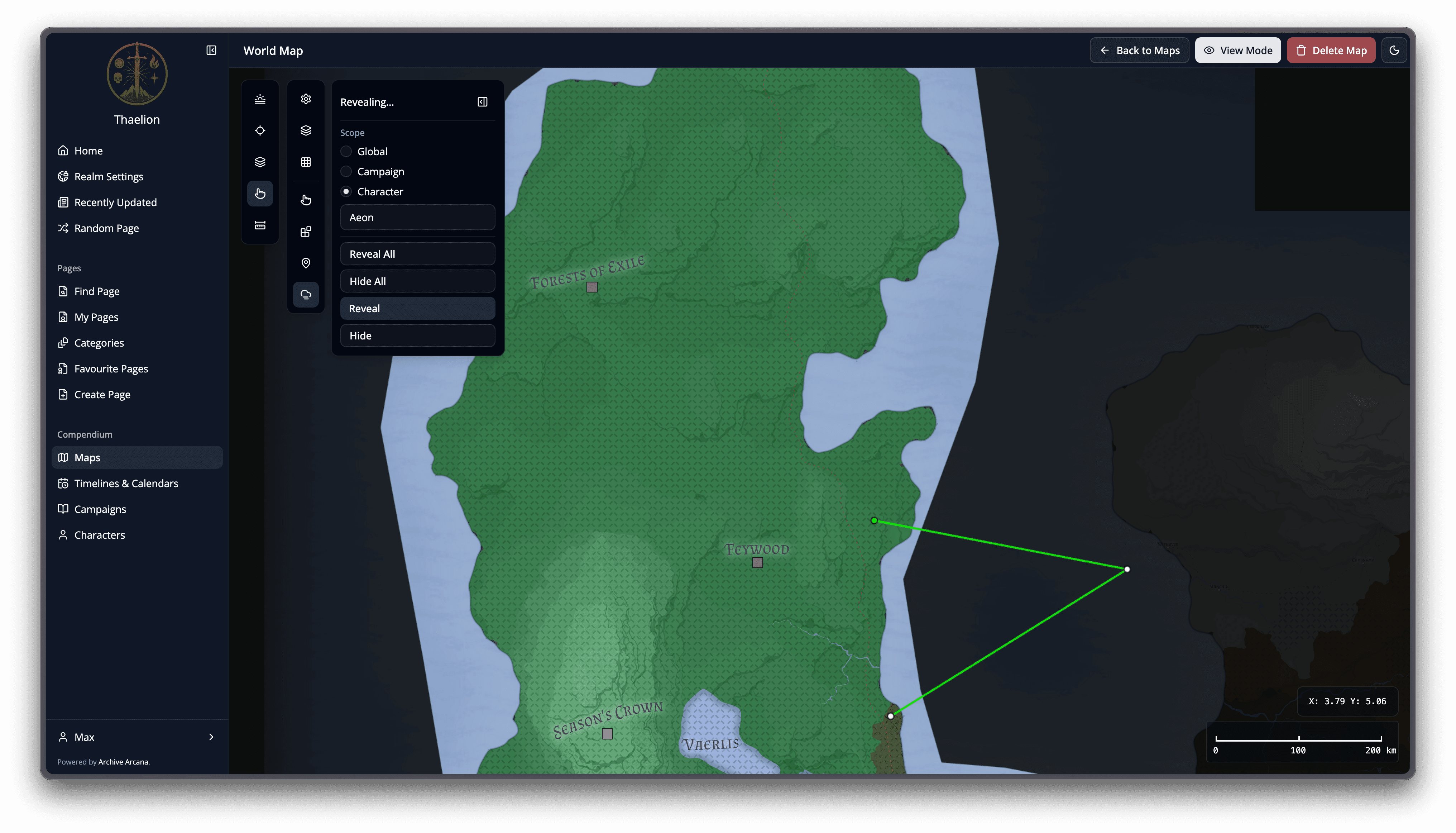 Easily hide/reveal sections on different levels