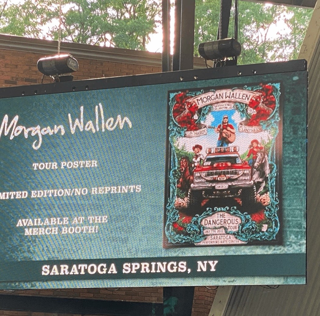 Morgan Wallen Poster Saratoga Springs NY On Screen