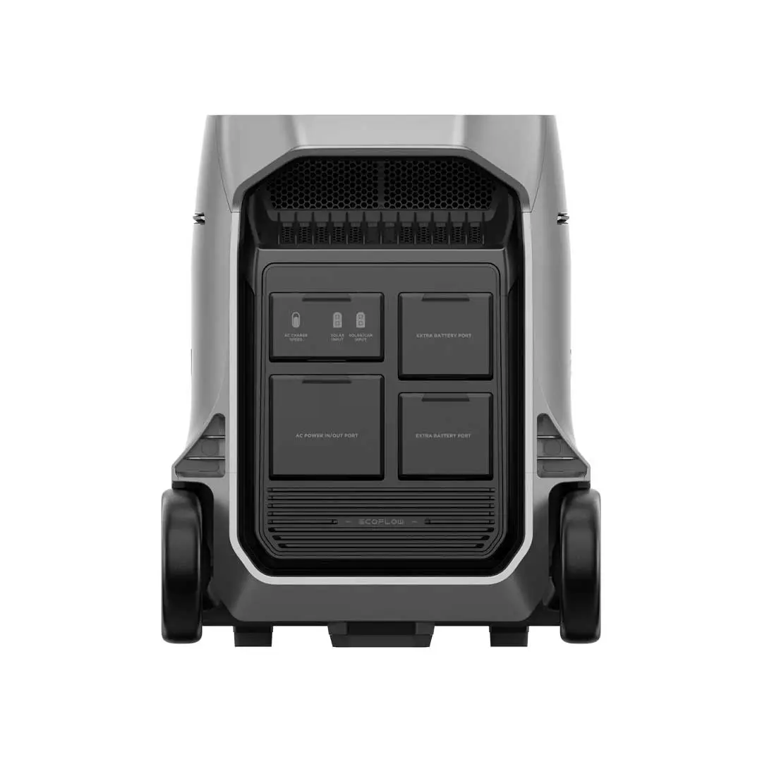 Задня панель EcoFlow DELTA Pro 3 з роз’ємами заряджання та додаткових батарей