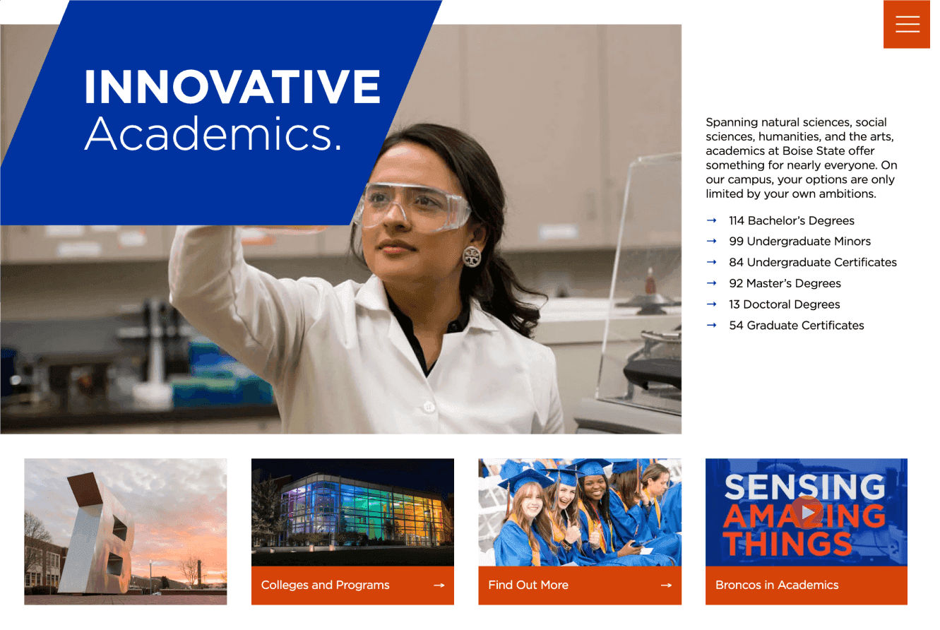Boise State University brochure page 3