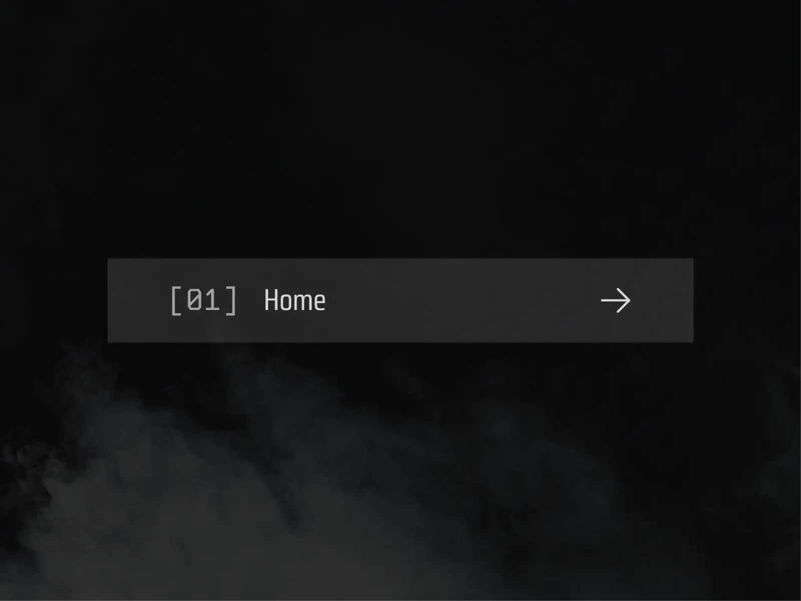 Framer navigation link button with numbered index and arrow, dark theme.
