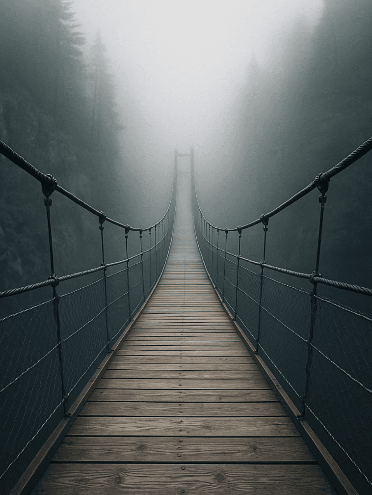 Picture of a bridge in a forest