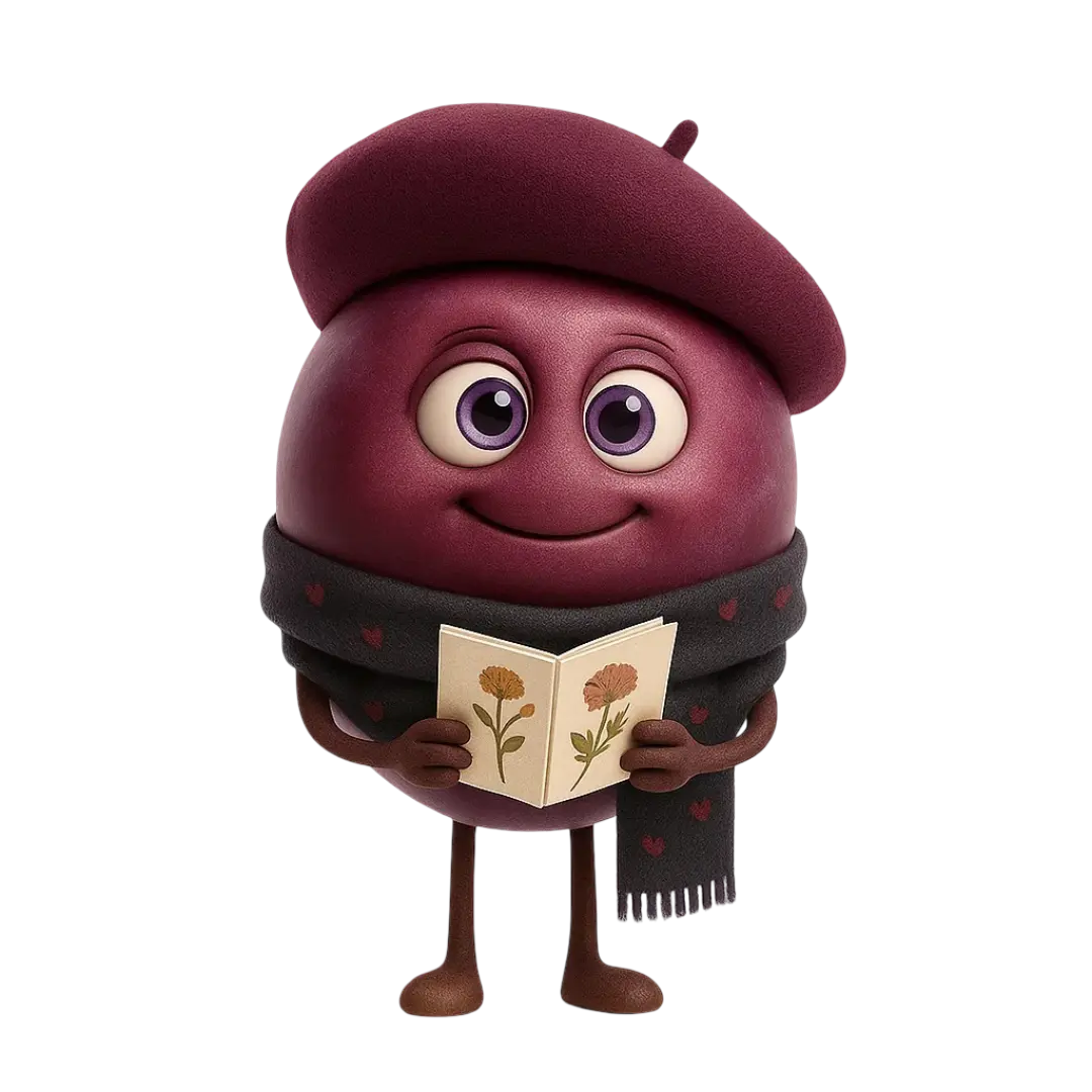 St. Laurent grape berry illustration for wine education.