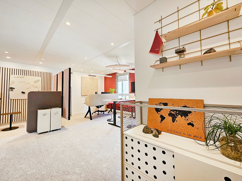 Espace de travail hybride Rockfon bureaux