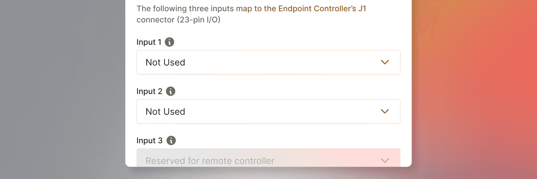 cropped view of critical configuration settings