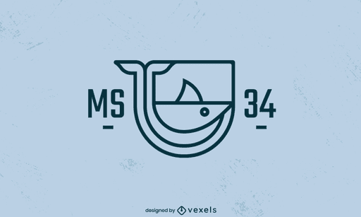 whale logo template