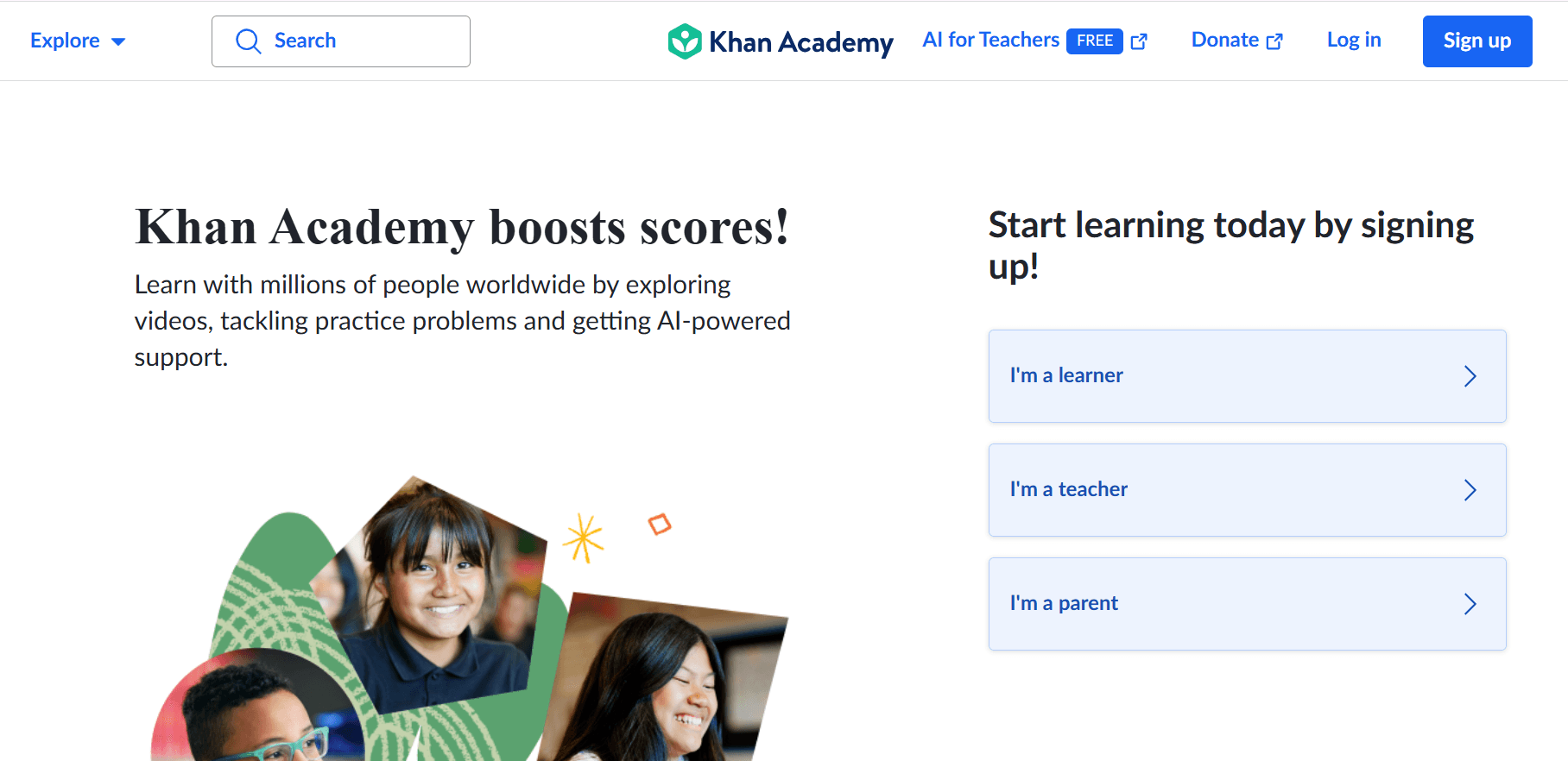 khan academy - Fun Websites for Kids