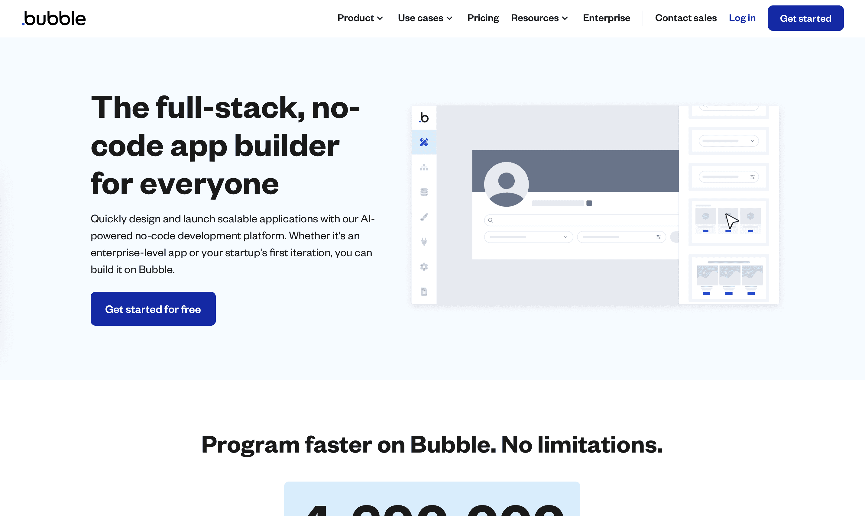 Bubble full-stack app builder