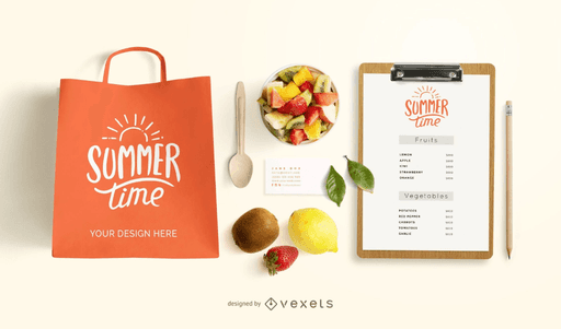 healthy food mockup