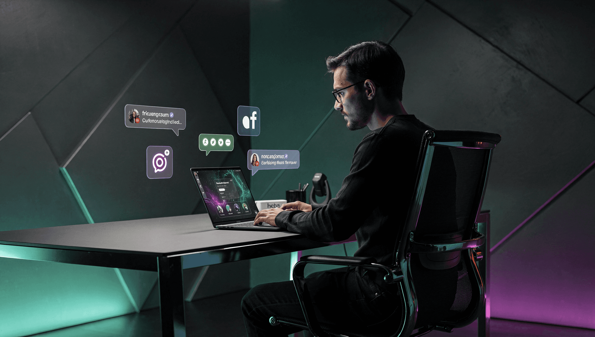 The image features a stylized figure with a unique, abstract design. The main subject appears to be a humanoid form with a wooden texture, wearing a blue robe.