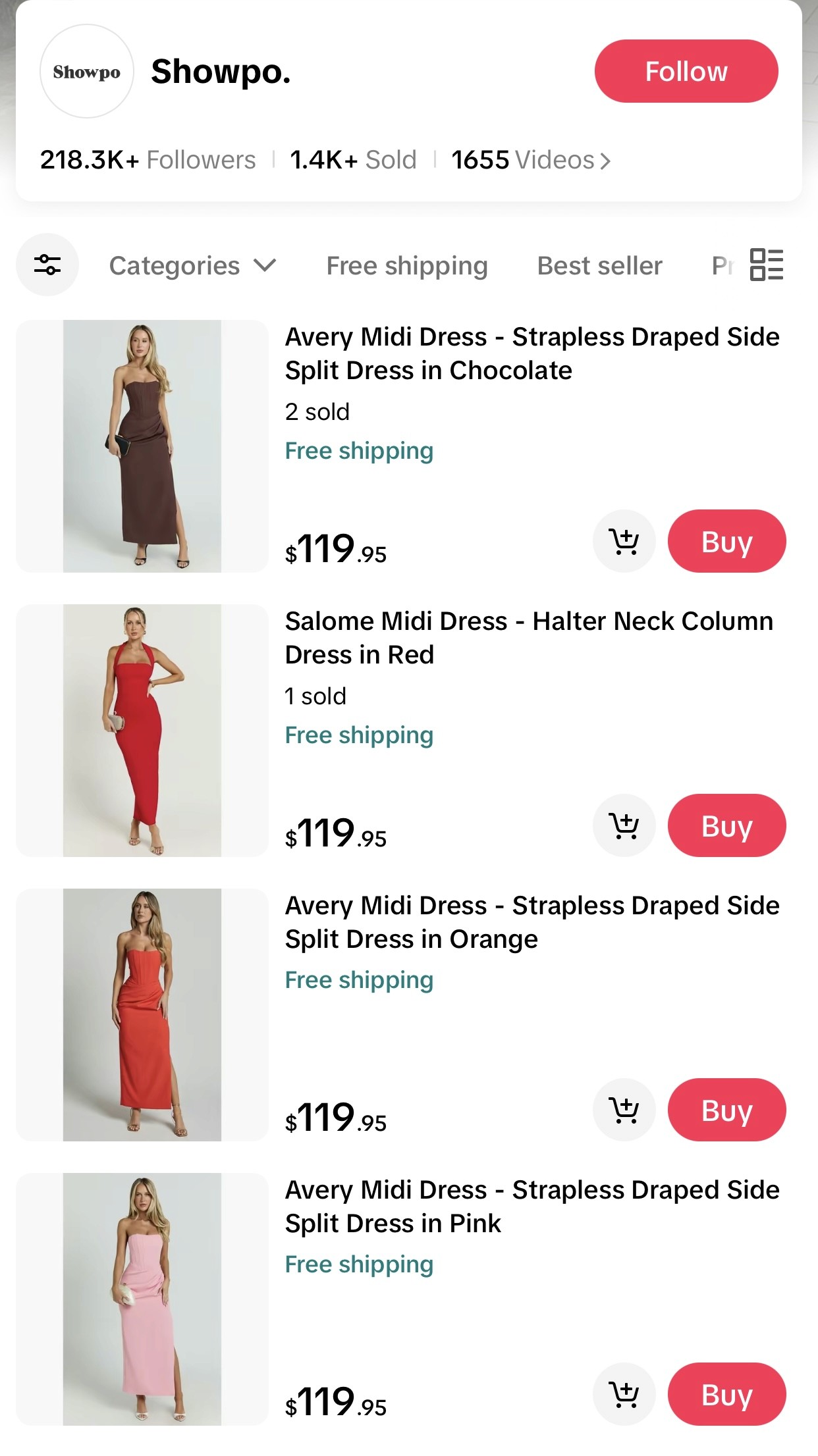 Showpo. Official Shop in TikTok Shop powered by AfterShip Feed.