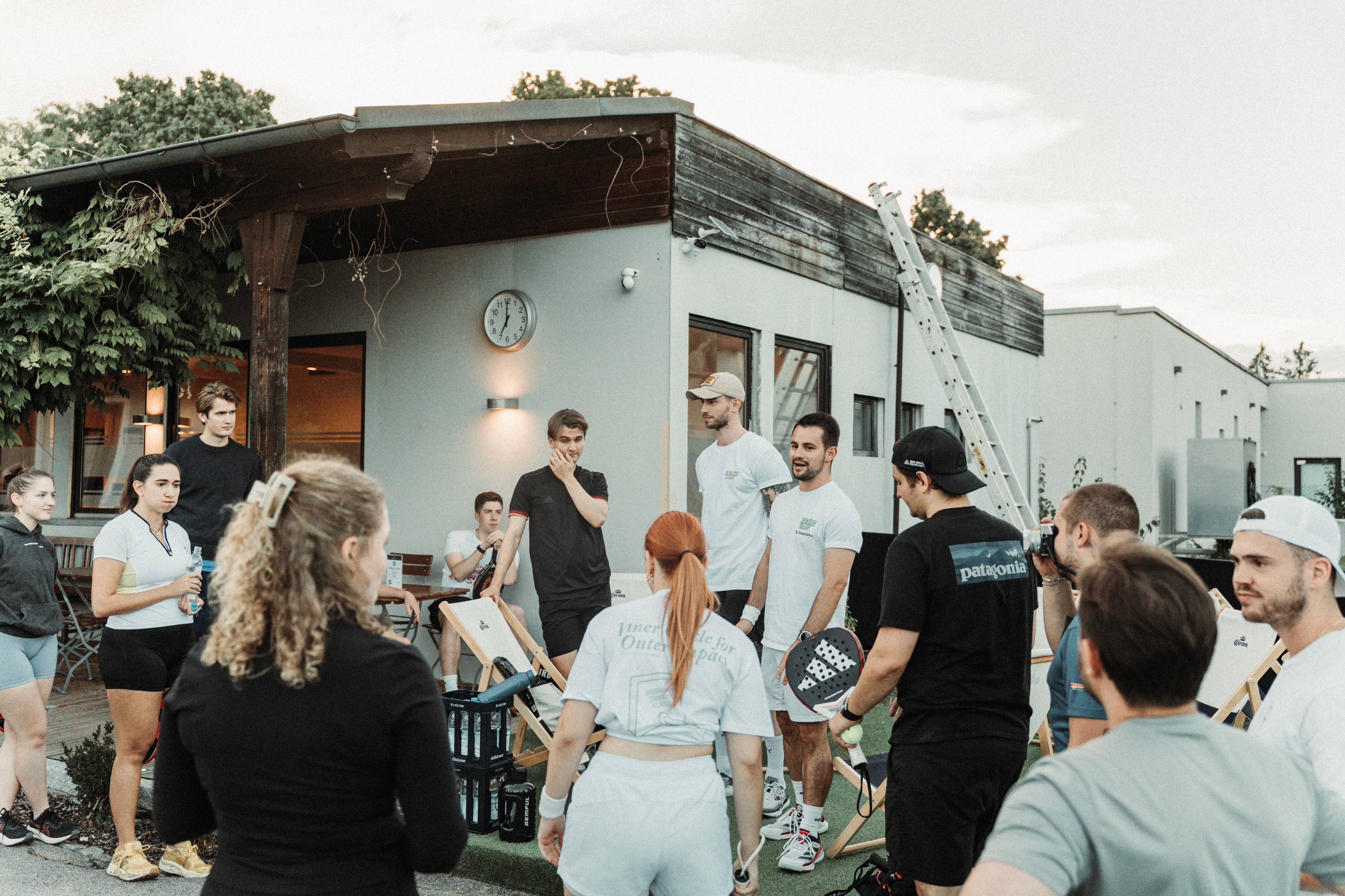 Athlete winning a race