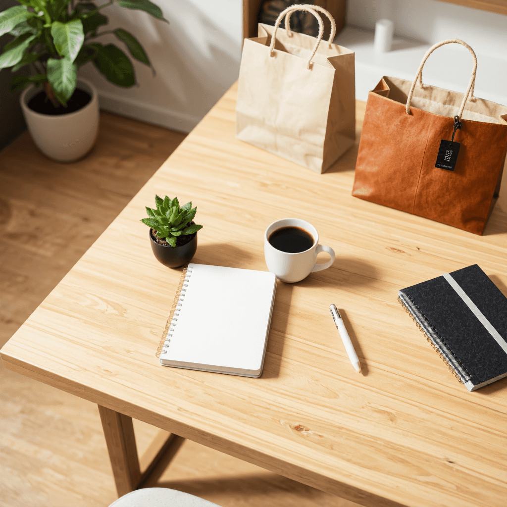 product photography of shopping bags