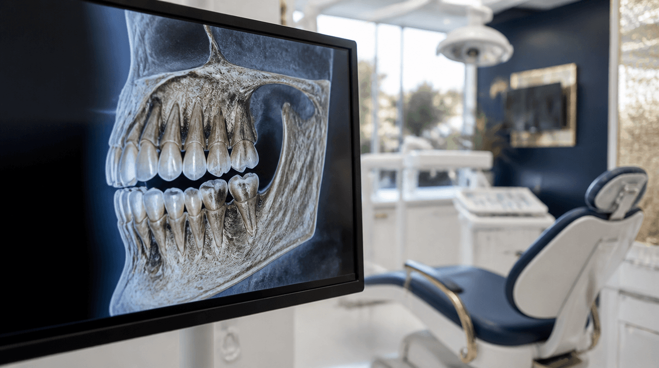 3D CBCT cone beam dental scan showing detailed jawbone anatomy at a Smyrna dental practice