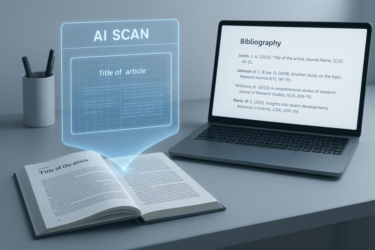 AI scan digitizing book into bibliography - Best AI for Document Generation