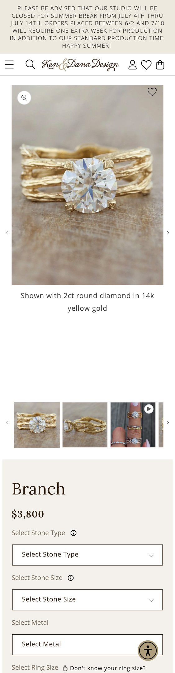 Jewelry product options include: ring for Branch: Bark Textured Split-Shank Diamond Engagement Ring | Ken & Dana from Ken & Dana Design.