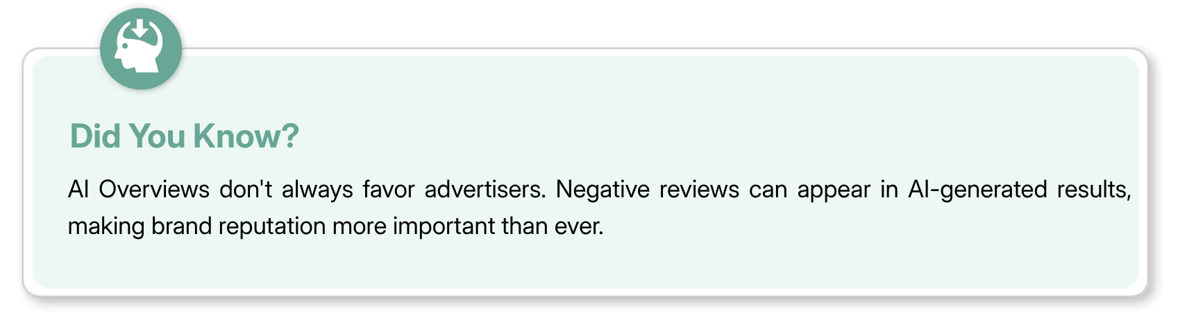 Did you know about Google AI Overview displaying brand reviews and reputation signals in search results