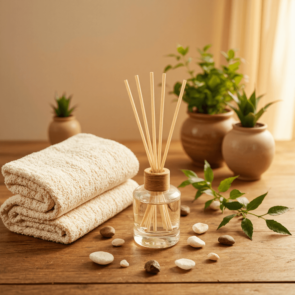 product photography of reed diffuser