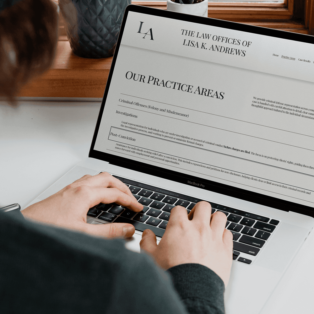 Website mockup highlighting the clean, structured layout and clear content hierarchy.