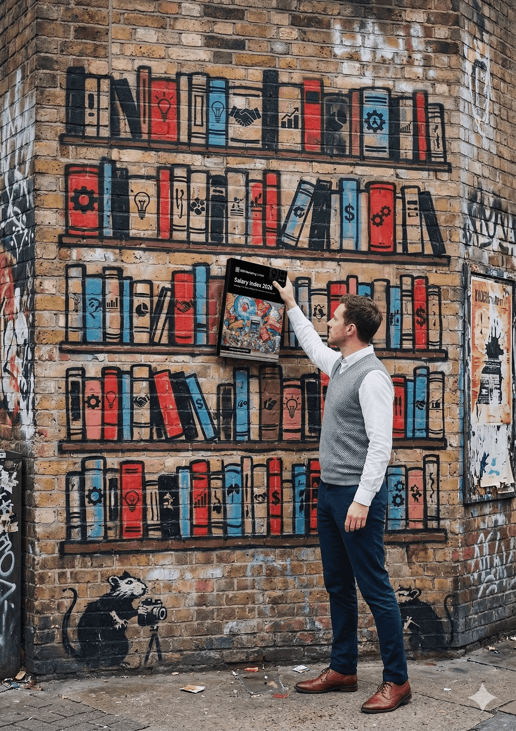 book from banksy book shelf