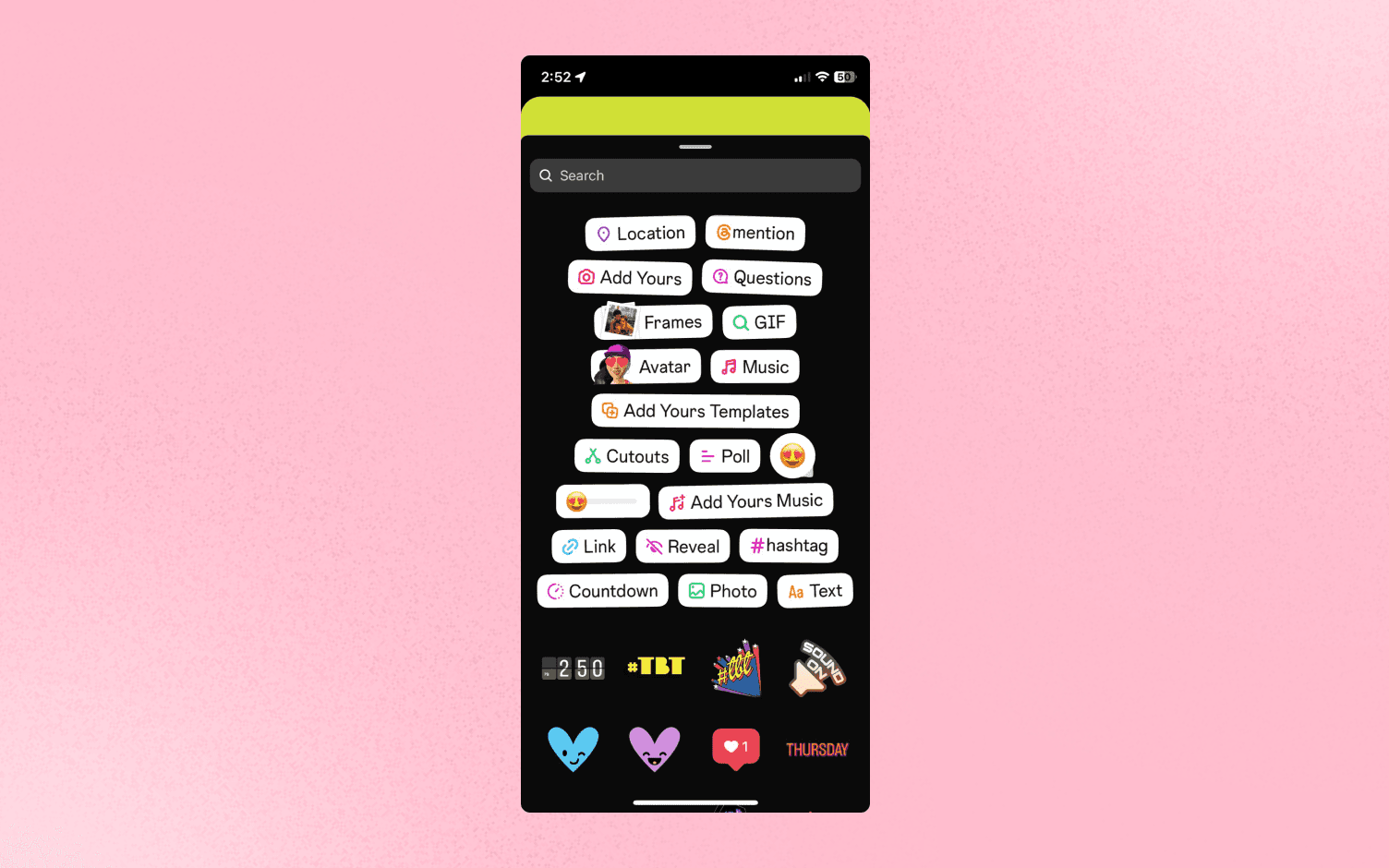 how to add interactive elements in instagram story